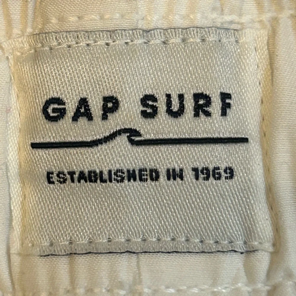 NWT-GAP White and Blue Ombre Stripe Athletic Swim Shorts
